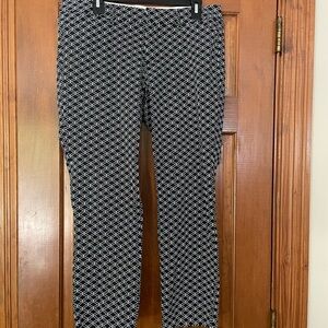 a.n.a Women’s Geometric Black & White Pants, Front &‎ Back Pockets, NWOT, Size 8